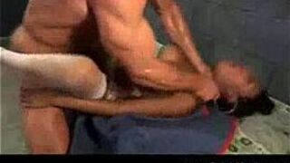 Sexy Black girl fucks in jail - porn video