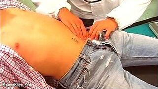 Twinky andrologist seduces his hung older patient - porn video