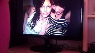 slutty bitches get cum on tits - porn video