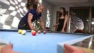 Busty Blonde fucking on Billard table - porn video