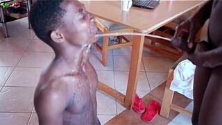 Black african gays on bareback and pissing - porn video