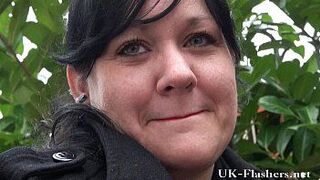 Chubby amateur milfs public exhibitionism and outdoor bbw flashing of tits - porn video