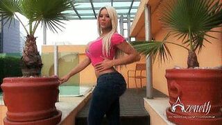 Blonde Tranny With Huge Tits Uses Cock Pump - porn video