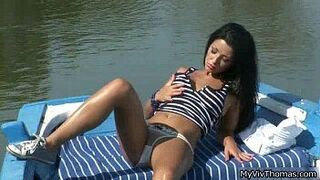 Sensual brunette babe with perfect - porn video