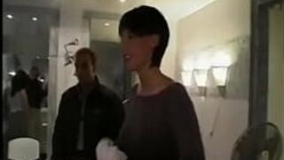 Tattooed ladies lick cum off each others faces - porn video