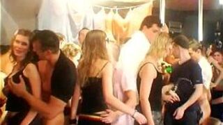 Party bitches gets fucked and facialized in club - porn video