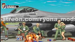 Ryona Bao Fucks Mai Shiranui in Guile Stage - porn video